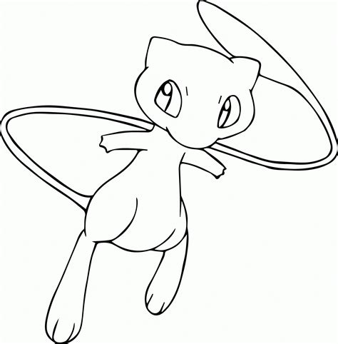 45+ nice pict Mew Pokemon Coloring Pages / Famous Pokemon Coloring Red - Blue Goldeen 118 to Mew ...