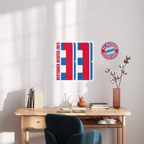 Sticker Mural Logo FC Bayern Champion d'Allemagne 2023 - 48x70 cm | wall-art.fr