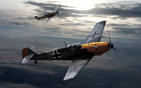 HD wallpaper: brown and gray monoplane, Messerschmitt, Messerschmitt Bf-109 | Wallpaper Flare