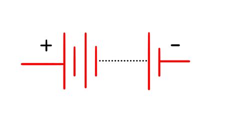 Write the symbol of a battery in an electric circuit.