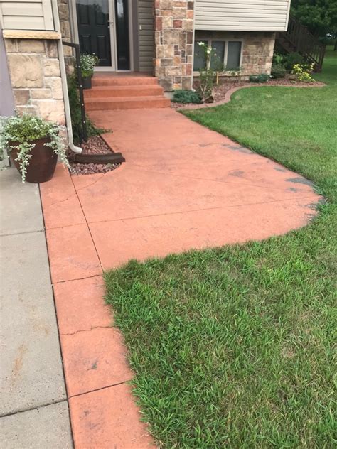 Front Porch Concrete Staining Ideas | Before & After