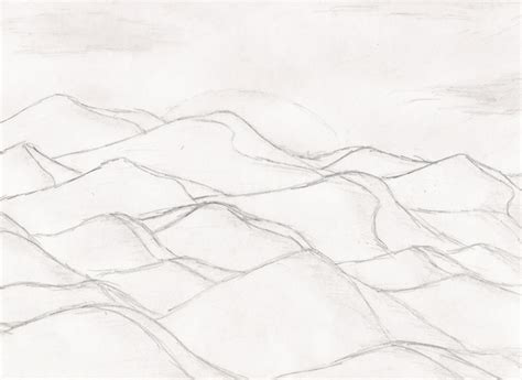 Sand Dunes Sketch at PaintingValley.com | Explore collection of Sand Dunes Sketch