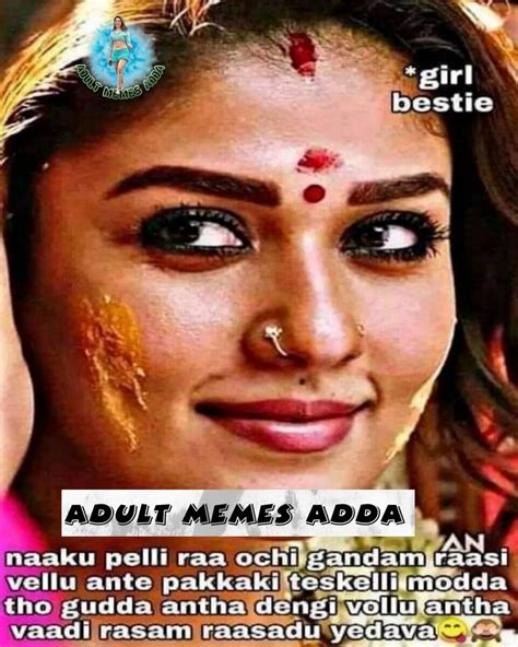 Adult Memes Adda on Instagram: “#bestie ante aa matram untadi.. #nayanthara #adultmemes # ...