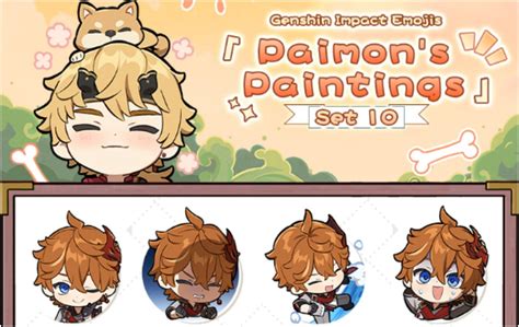 Genshin Impact releases new chibi stickers of Tartaglia and Thoma