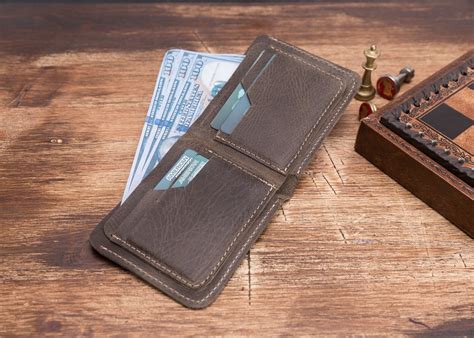 Handmade Leather Wallet Genuine Leather Wallet Brown | Etsy