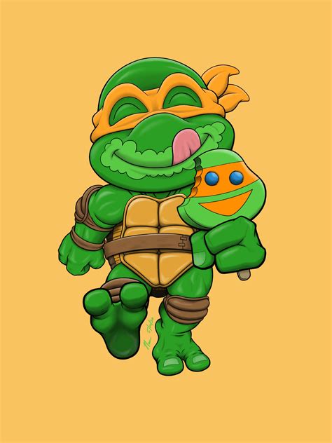 My drawing of Mikey. : r/TMNT