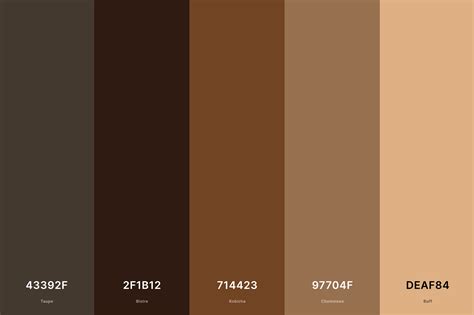 20 Brown Color Palettes with Names and Hex Codes – CreativeBooster