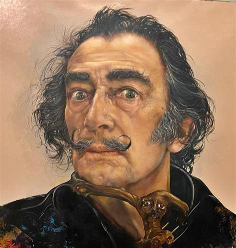 Monserrat Griffell, Portrait of Salvador Dali, 21st Century, Oil on Canvas for sale at Pamono