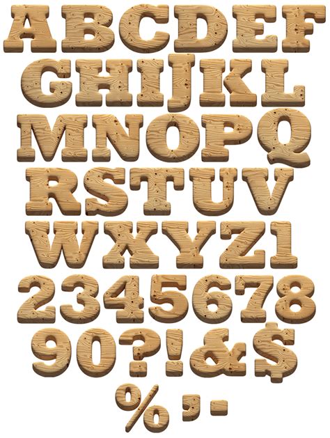 Wooden Font - Timbered OpenType Alphabet | Handmadefont.com