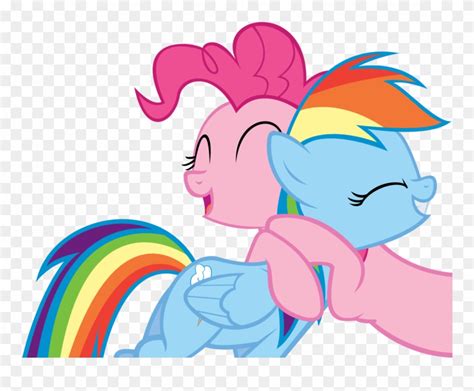 Pinkie Pie And Rainbow Dash Hugging - Mlp Rainbow Dash And Pinkie Pie Clipart (#3482593 ...