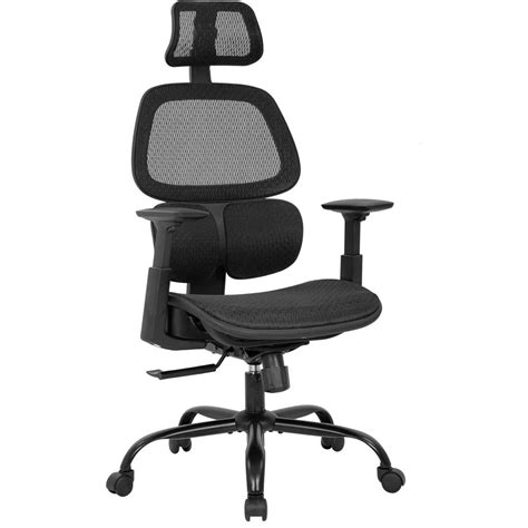 Office Chair Ergonomic Desk Chair Mesh Computer Chair with Arms Lumbar Support Swivel Rolling ...