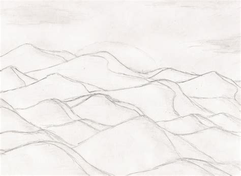 Sand Dunes Drawing at PaintingValley.com | Explore collection of Sand Dunes Drawing