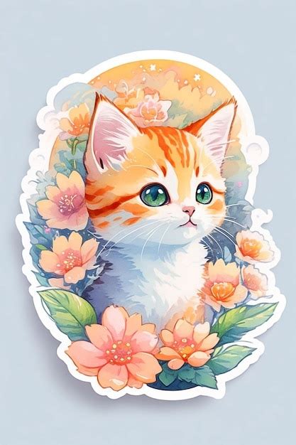 Premium Photo | Pictures of cute cats with beautiful flowers