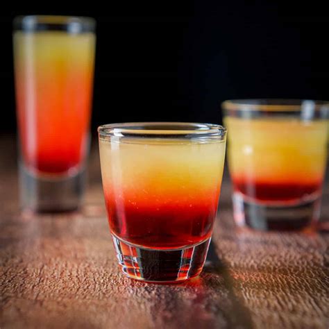 Tequila Sunrise Shot - Dishes Delish