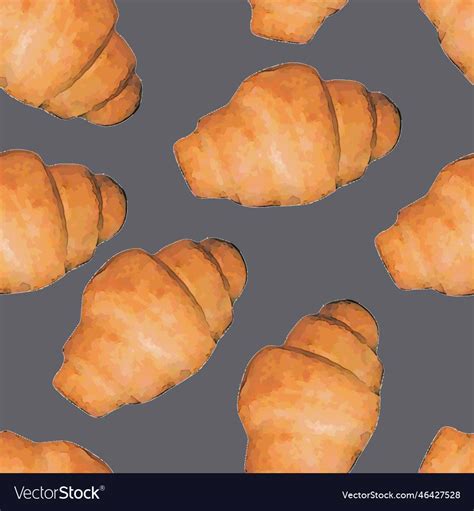 Croissant seamless pattern Royalty Free Vector Image