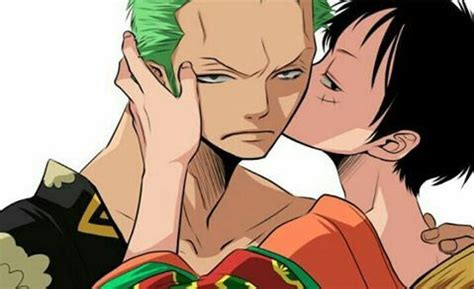 Zoro X Luffy Kiss