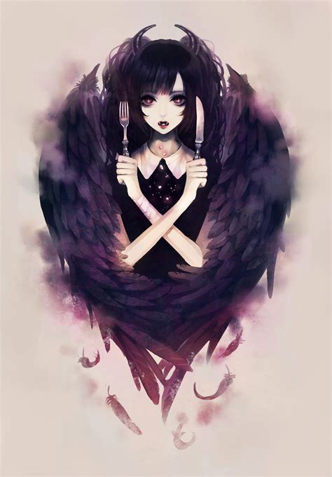 dark :: wings :: girl :: art (beautiful pictures) :: anime / funny pictures & best jokes: comics ...