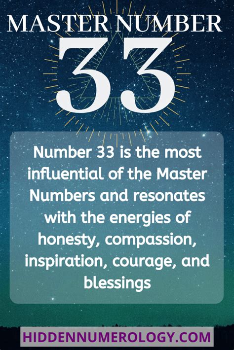 Master Number 33 In Numerology