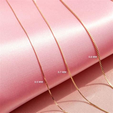 Solid 14K Gold Box Chain Necklace Christmas Gifts for Mom - Etsy