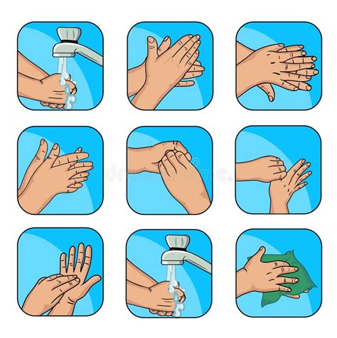 Hand Washing Steps Stock Illustrations – 777 Hand Washing Steps Stock Illustrations, Vectors ...