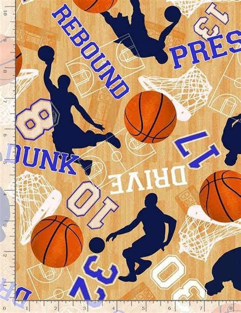 Basketball Fabric Basketball Players Fabric: Timeless | Etsy