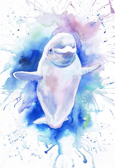 Beluga Whale Painting by Valentina RA - Fine Art America