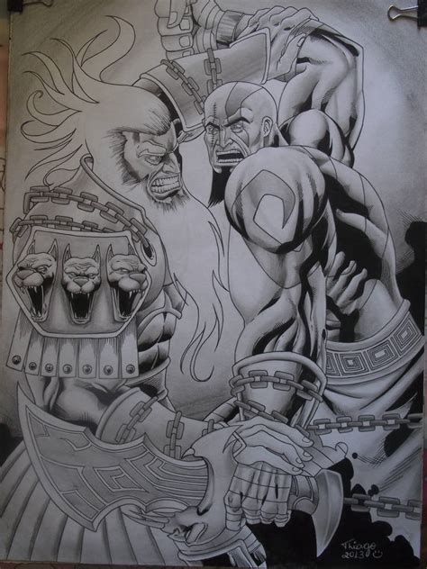 Kratos VS Ares by macacaralho on DeviantArt