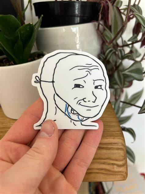 Crying Wojak Mask Meme Vinyl Sticker 100% Waterproof - Etsy Canada