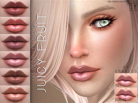 [ Juicy Fruit ] - Glossy Lip Balm - The Sims 4 Catalog