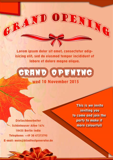 Grand Opening Invitation Template Free Of 20 Grand Opening Flyer Templates Free Demplates ...