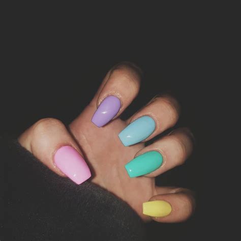 Blue And Pink Nails