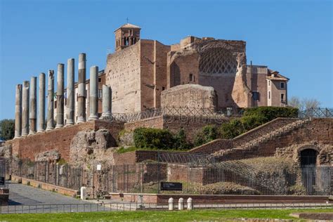 The Temple of Venus and Roma Templum Veneris Et Romae on the Velian Hill. Rome Stock Photo ...