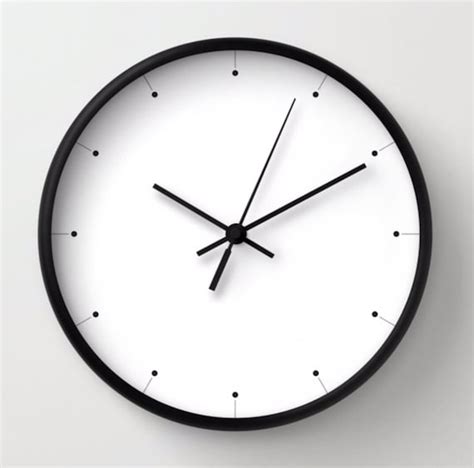 Simple Wall Clock Black and White Clock Minimalist Design - Etsy