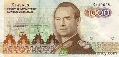 Luxembourgish Franc banknotes - Exchange yours now