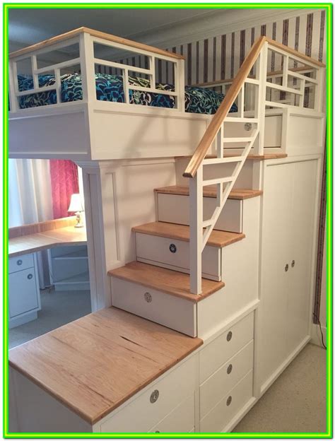 Bunk Bed With Stairs Diy - Bedroom : Home Decorating Ideas #jbwEYrnwnp