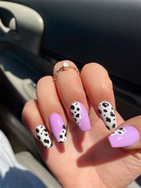 Cow Print Gel Nails | Mary D Nails