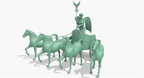 3d quadriga brandenburg gate berlin