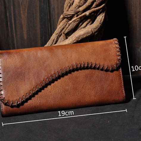 Handmade Leather Mens Cool Long Leather Wallet Trifold Clutch Wallet f – iwalletsmen