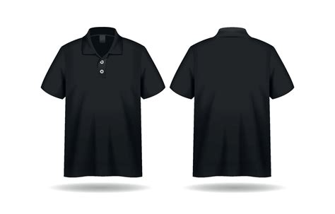 3D Realistic Black Polo Shirt Mockup Template 22671373 Vector Art at ...