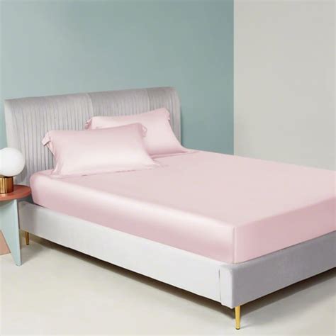 Light Pink Silk Fitted Sheet