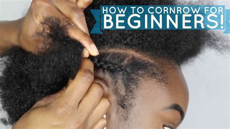 How to braid/cornrow FOR BEGINNERS! - YouTube