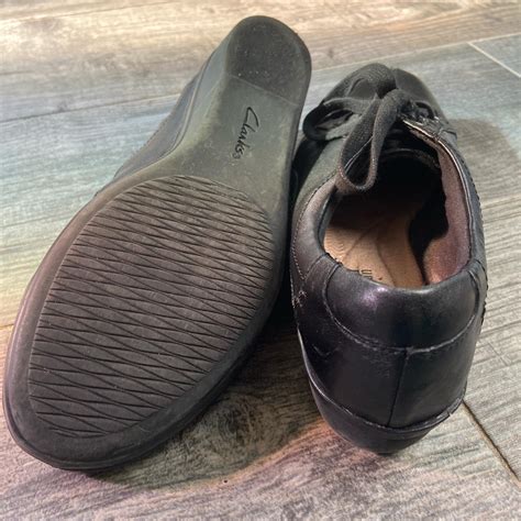 Clarks black leather Clarks collection soft cushion... - Depop