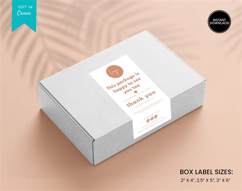 Editable Box Label Template Custom Packaging Labels Order - Etsy