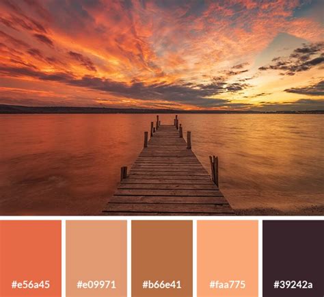 Sunset Color Palette With Hex Codes - Vandelay Design