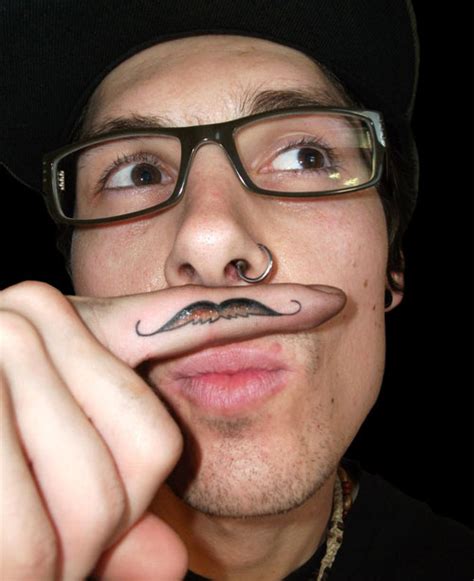 Mustache Finger Tattoo Designs, Ideas and Meaning - Tattoos For You