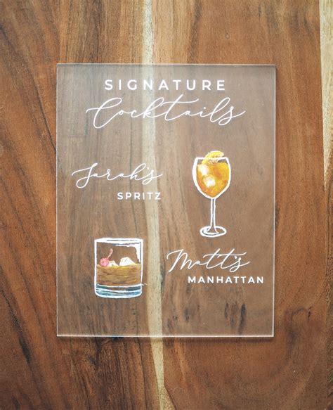 Wedding Signature Drink Sign Template Free