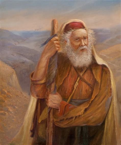 Original Oil Painting: Moses at the Promised Land - Alex Levin