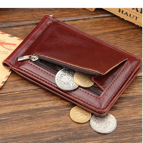 Money Clip Leather Wallet For Men | semashow.com