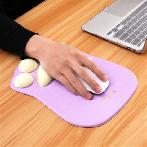 Computer Mousepad Wrist Support Rest – Unique Cute Cat Paw Ergonomic ...