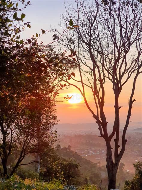 Sunset in Puncak Bogor Indonesia Stock Photo - Image of landscape, savanna: 232966810